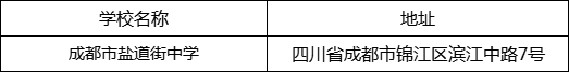 成都市鹽道街中學(xué)地址在哪里？