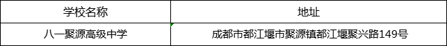 成都市八一聚源高級中學(xué)地址在哪里？