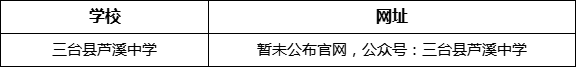 綿陽市三臺縣蘆溪中學(xué)網(wǎng)址是什么？