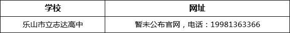 樂(lè)山市立志達(dá)高中網(wǎng)址是什么？