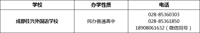 2024年成都市成都佳興外國(guó)語(yǔ)學(xué)校招辦電話是多少？