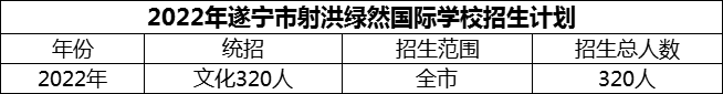 2024年遂寧市射洪綠然國際學(xué)校招生計(jì)劃是多少？