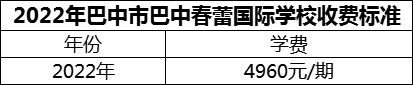 2024年巴中市巴中春蕾國(guó)際學(xué)校學(xué)費(fèi)多少錢？